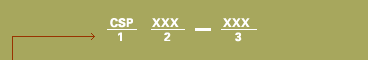 CSP/1 XXX/2 - XXX/3